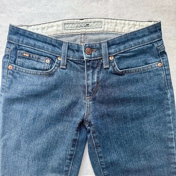 Joe's Jeans Dark Wash Stretch Low Rise Straight Leg Jeans Sz 24 - Picture 5 of 6